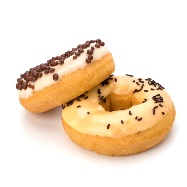 Köstliche Donuts isoliert auf weißem Hintergrund — Stockfoto
