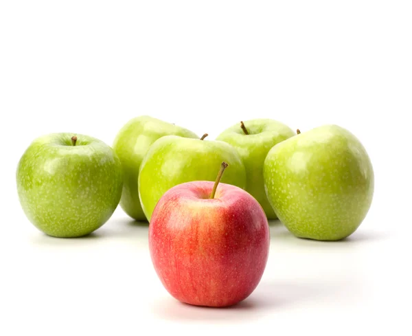 Manzanas aisladas sobre fondo blanco — Foto de Stock