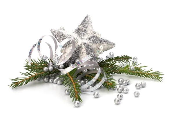 Decorazione natalizia isolata su sfondo bianco — Foto Stock