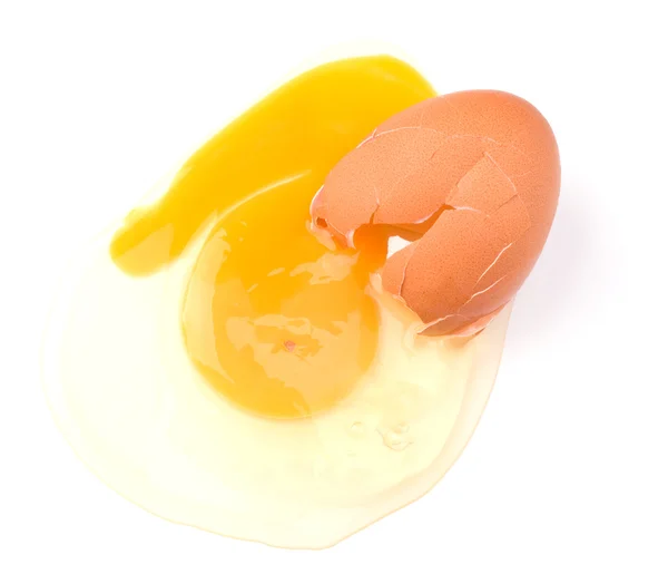 stock image Broken egg isolated on white background