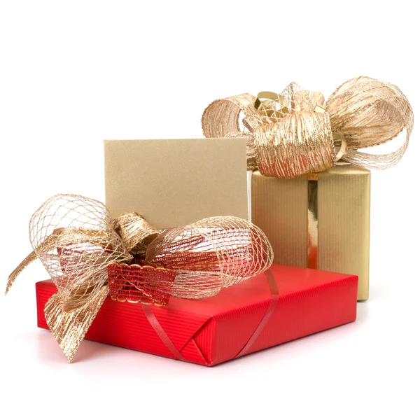 .Luxurious gifts with note — Stock Photo, Image