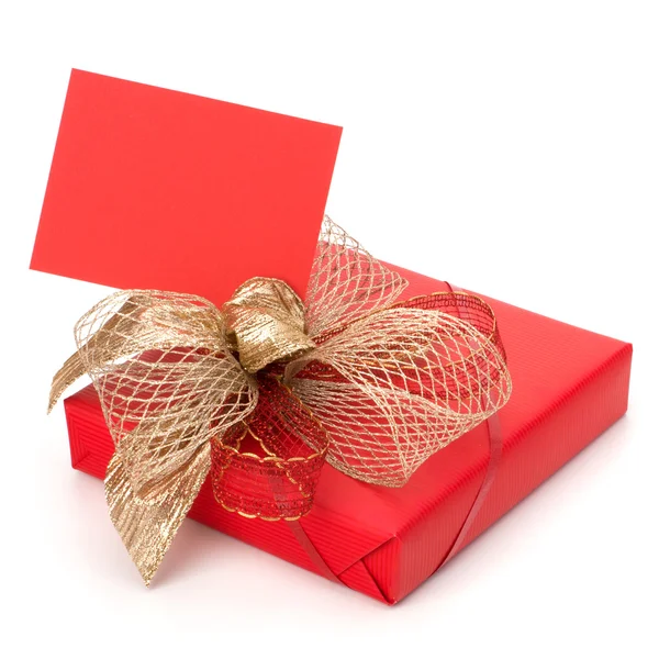 Luxurious gift with note — Stock Photo, Image