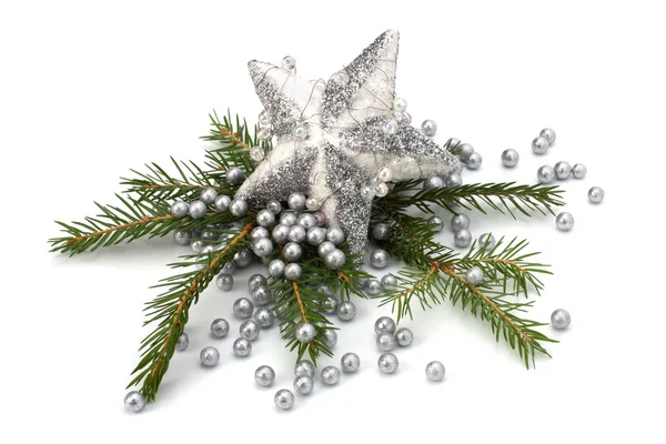 Kerst decoratie geïsoleerd op witte achtergrond — Stockfoto