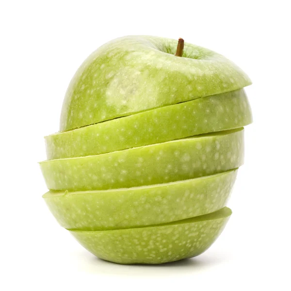 แอปเปิ้ลตัดแยกกันบนพื้นหลังสีขาว — ภาพถ่ายสต็อก