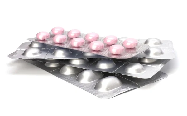 Medicamentos isolados sobre fundo branco — Fotografia de Stock
