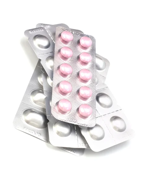 Medicamentos isolados sobre fundo branco — Fotografia de Stock