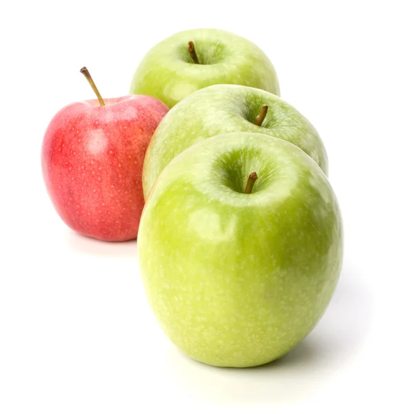 Elmalar beyaz arkaplanda izole edilmiş — Stok fotoğraf