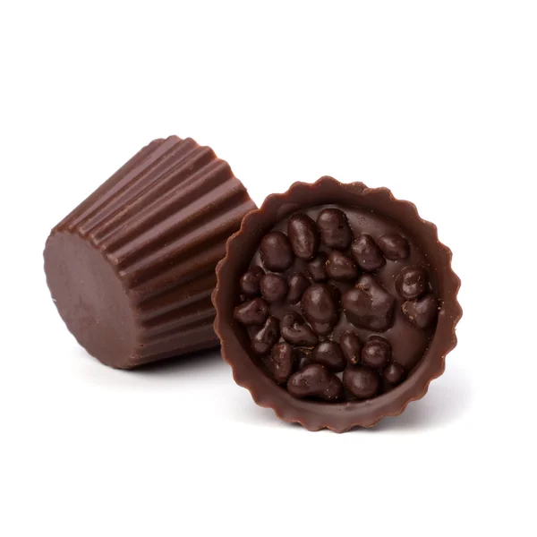 Schokoladenpralinen isoliert auf weißem Hintergrund — Stockfoto