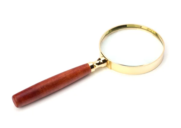 Hand magnifier isolated on white background — Stock Photo, Image
