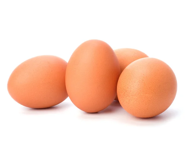 Egg som er isolert på hvit bakgrunn – stockfoto
