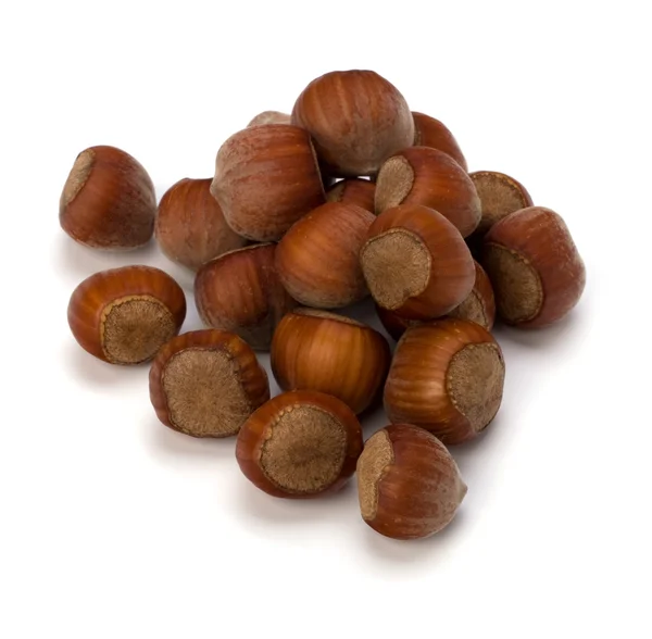 stock image Hazelnuts isolated on white background