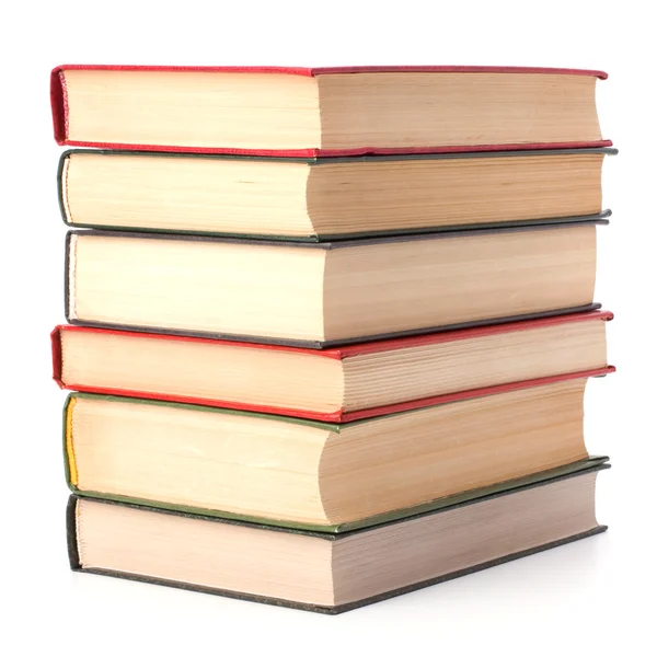 Book stack isolated on white background — Stock Photo, Image