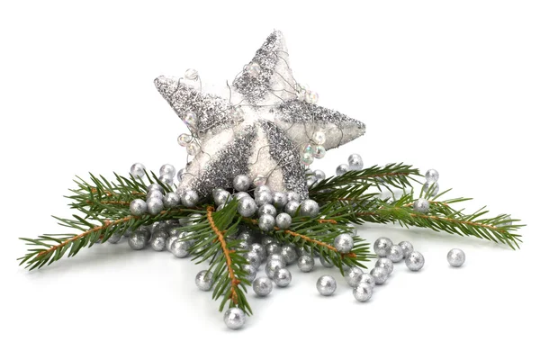 Vánoční dekorace izolované na bílém pozadí — Stock fotografie