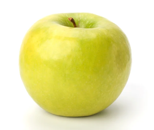 Green Apple isolert på hvit bakgrunn – stockfoto