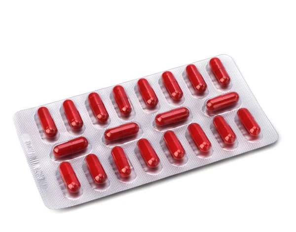 Medical capsules isolated on white — Stock Photo, Image