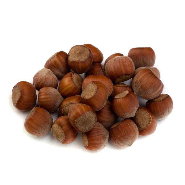 Hazelnuts isolated on white background — Stock Photo, Image