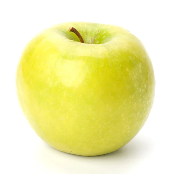 Zielone jabłko izolowane na białym tle — Zdjęcie stockowe