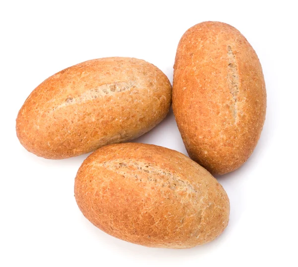 白い背景上に分離されて新鮮な温かいロールパン — ストック写真
