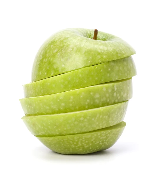 Manzanas en rodajas aisladas sobre fondo blanco — Foto de Stock