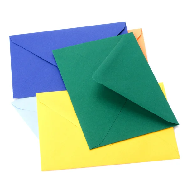 Envelopes isolated on white background — Stock Photo, Image