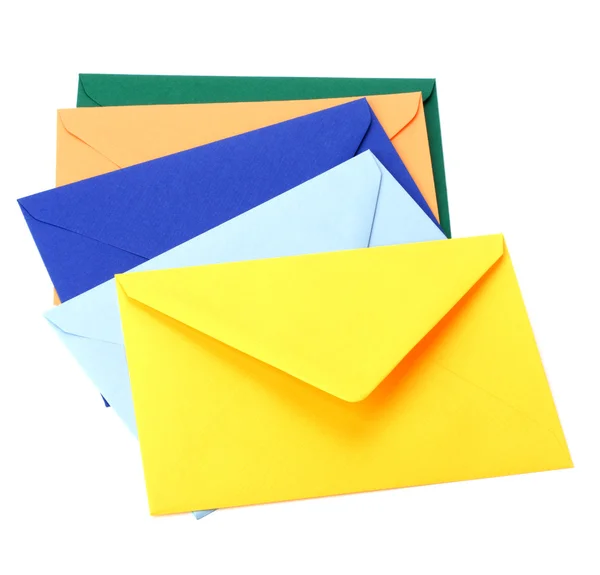 Envelopes isolados sobre fundo branco — Fotografia de Stock