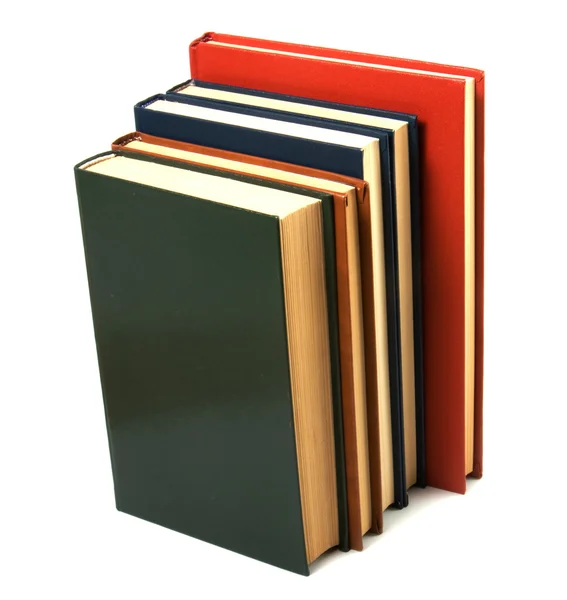 Knihy zásobníku izolované na bílém — Stock fotografie