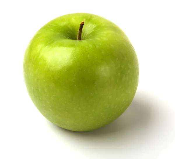 緑のアップルは白い背景に隔離された — ストック写真