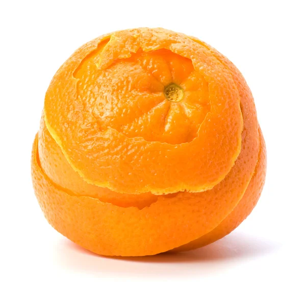 흰색 배경에 고립 된 두 배 피부 층으로 오렌지. 안전 — 스톡 사진