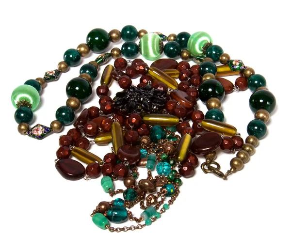Colorful beads isolated on white background — Stock Photo, Image