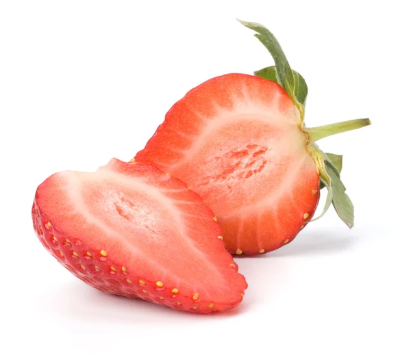Halved strawberry isolated on white background — Stock Photo, Image