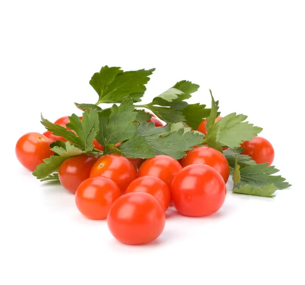 Pomidor wiśniowy izolowany na białym tle — Zdjęcie stockowe