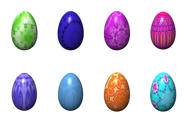 Pasen eieren geïsoleerd op de witte — Stockfoto