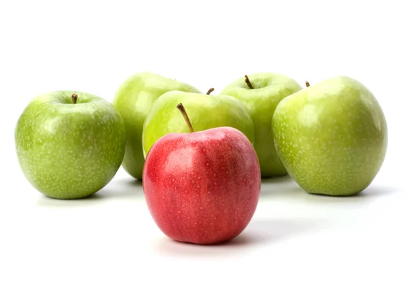 Jabłka izolowane na białym tle — Zdjęcie stockowe
