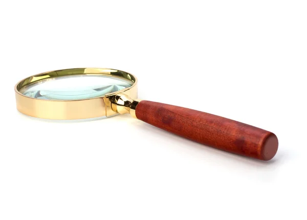 Hand magnifier isolated on white background — Stock Photo, Image