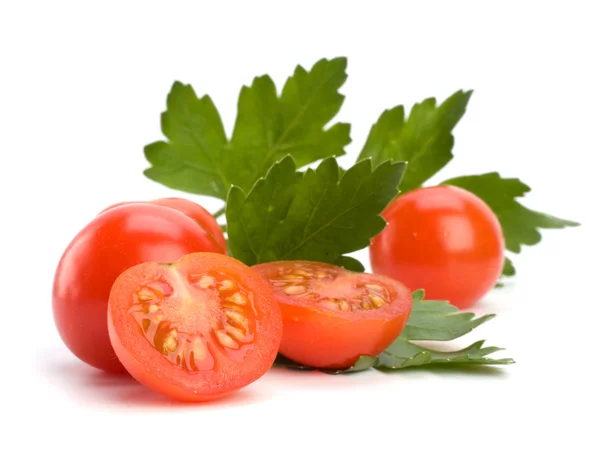 Tomate cerise isolée sur fond blanc — Photo