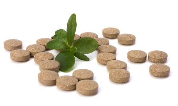 Gyógynövény tabletták — Stock Fotó