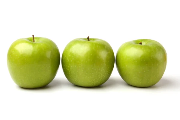 stock image Green apples isolated on white background