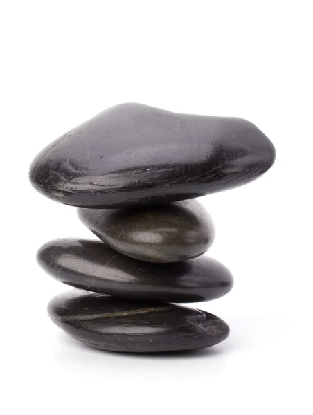 Piedras Zen aisladas sobre fondo blanco — Foto de Stock