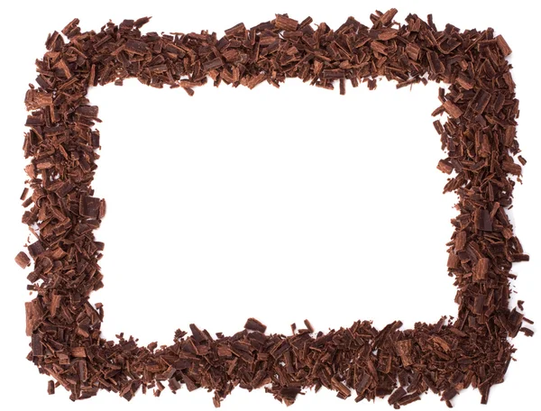 Σοκολάτα πλαίσιο που απομονώνονται σε λευκό φόντο — Φωτογραφία Αρχείου