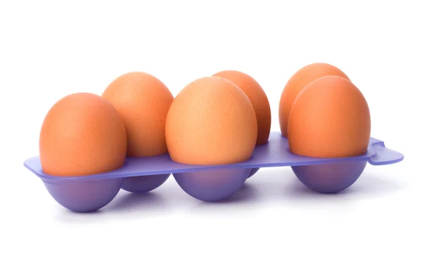 Ovos isolados sobre fundo branco — Fotografia de Stock