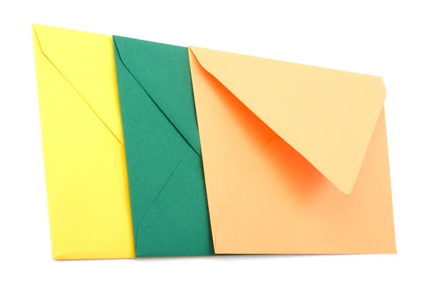 Envelopes isolados sobre fundo branco — Fotografia de Stock