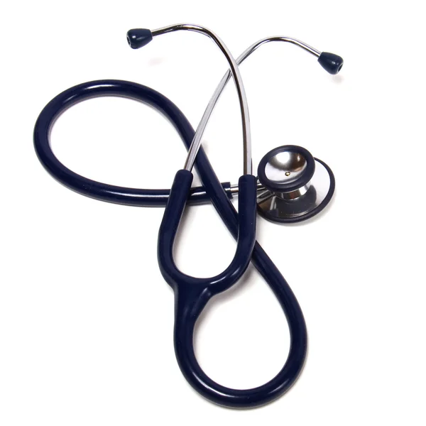 Niebieski stetoskop izolowany na białym tle — Zdjęcie stockowe