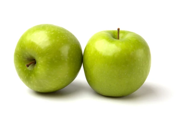 stock image Green apples isolated on white background