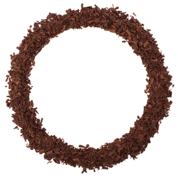 Cadru de ciocolată izolat pe fundal alb — Fotografie, imagine de stoc