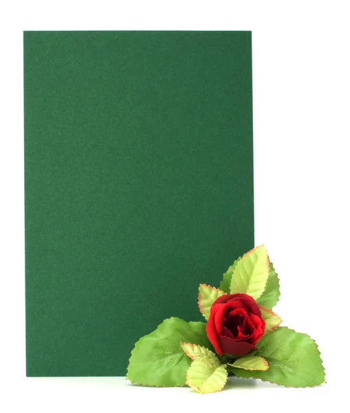 花の装飾を持つカードです。花は人工. — ストック写真