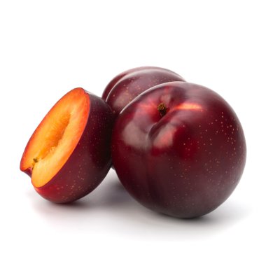 Red plum fruit clipart