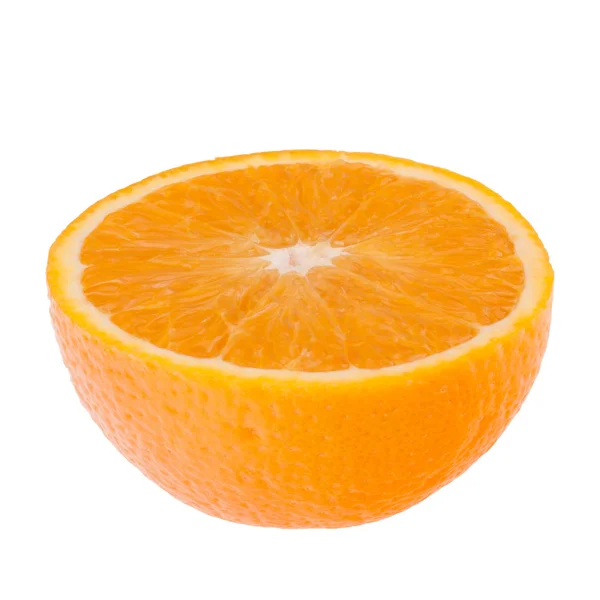 Fruta laranja cortada metade — Fotografia de Stock