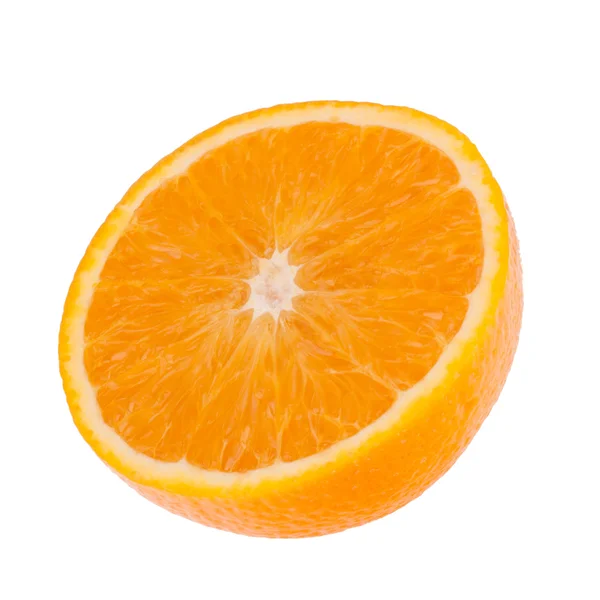 Fruta laranja cortada metade — Fotografia de Stock