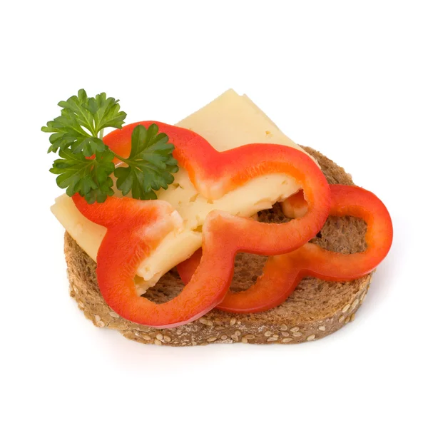 Sandwich santé ouvert aux légumes — Photo