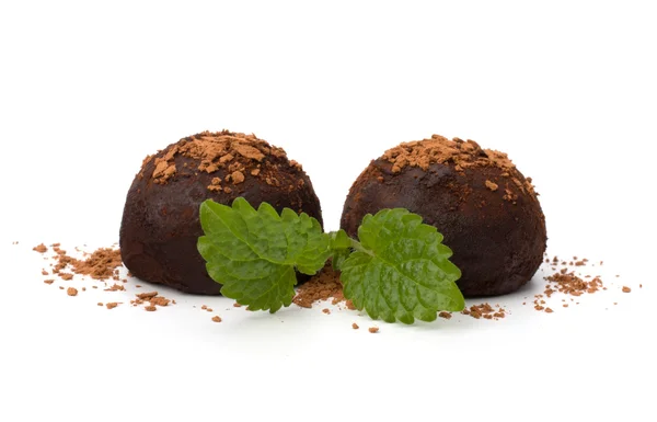 Dulces de trufa de chocolate —  Fotos de Stock